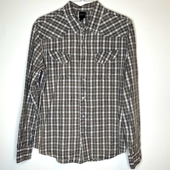 Large Buckle BKE Black-Brown-Gray LS Shirt - Picture 4 of 4